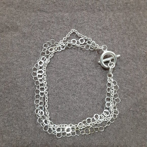 Sterling Silver Jewelry - Sterling Silver multi strand bracelet, toggle Sterling Silver Jewelry - Sterling Silver multi strand bracelet, toggle